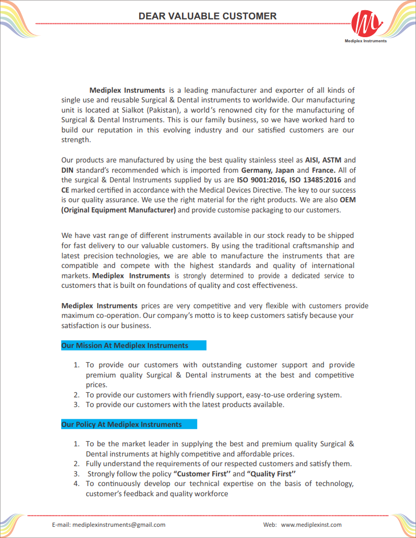 Mediplex Instruments About Us
